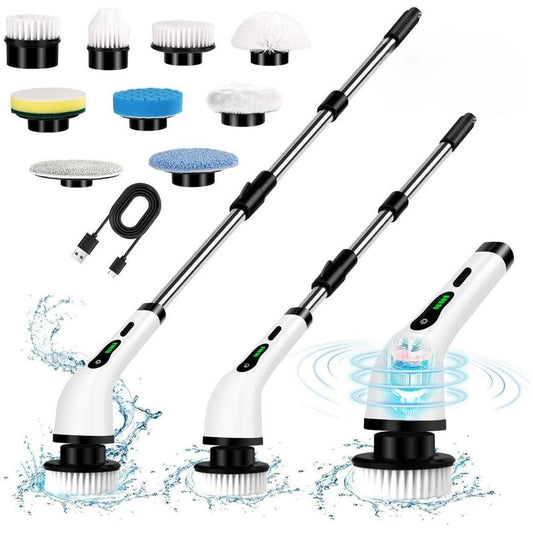 Wireless 9 in 1 Electric Spin Scrubber with 9 replaceable Brush Heads