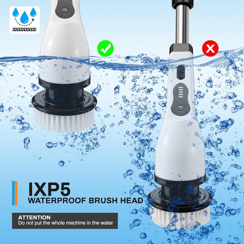 Wireless 9 in 1 Electric Spin Scrubber with 9 replaceable Brush Heads